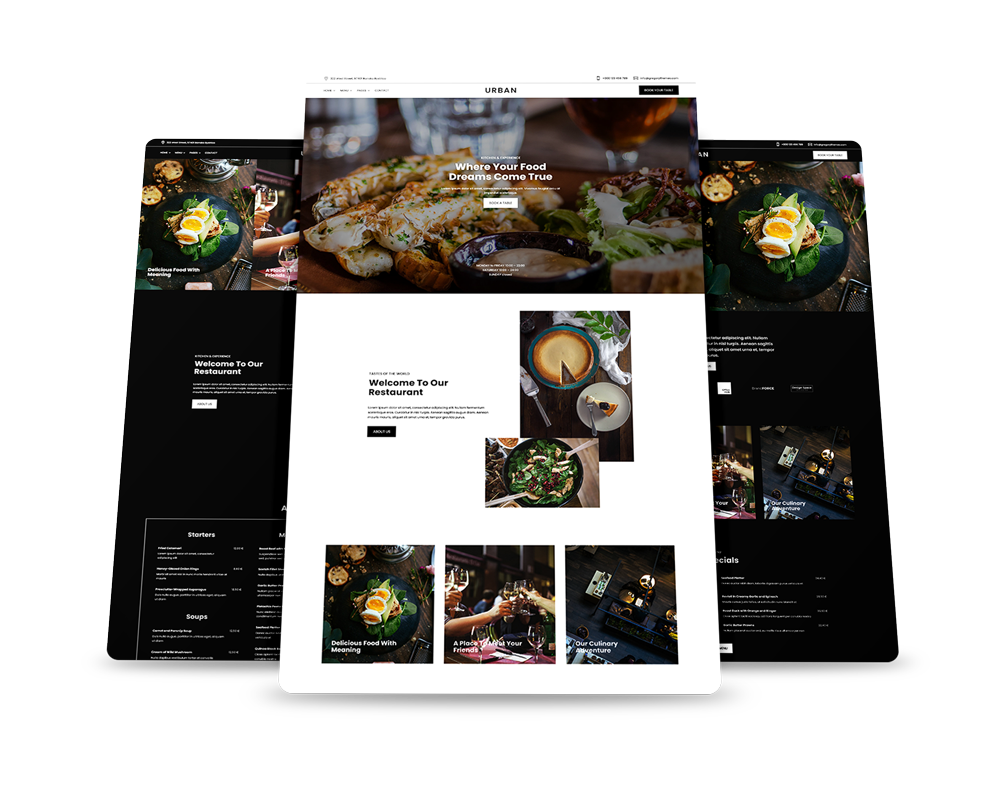 Urban Restaurant Divi Child Theme designed by Gregory Themes